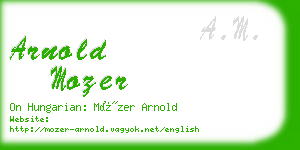 arnold mozer business card