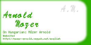 arnold mozer business card